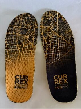 CURREX RunPro Comfort & Support Insole Black/Yellow medium profile size small